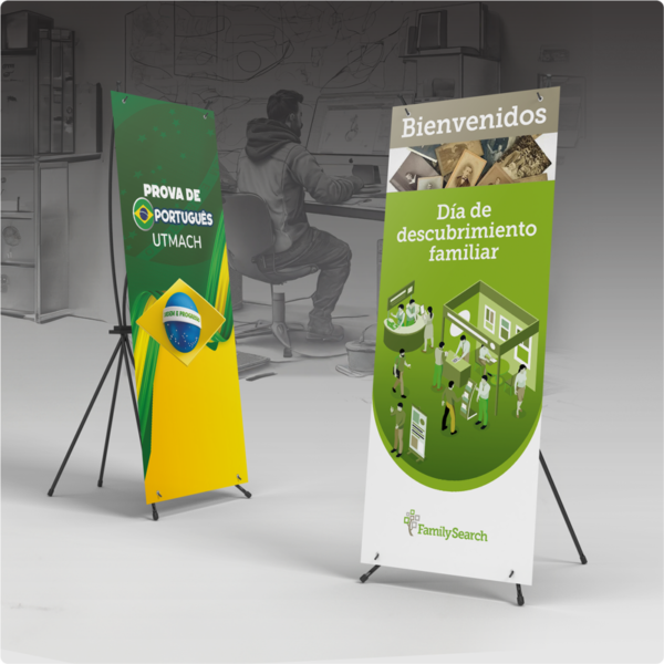 Porta banner X 60x160cm